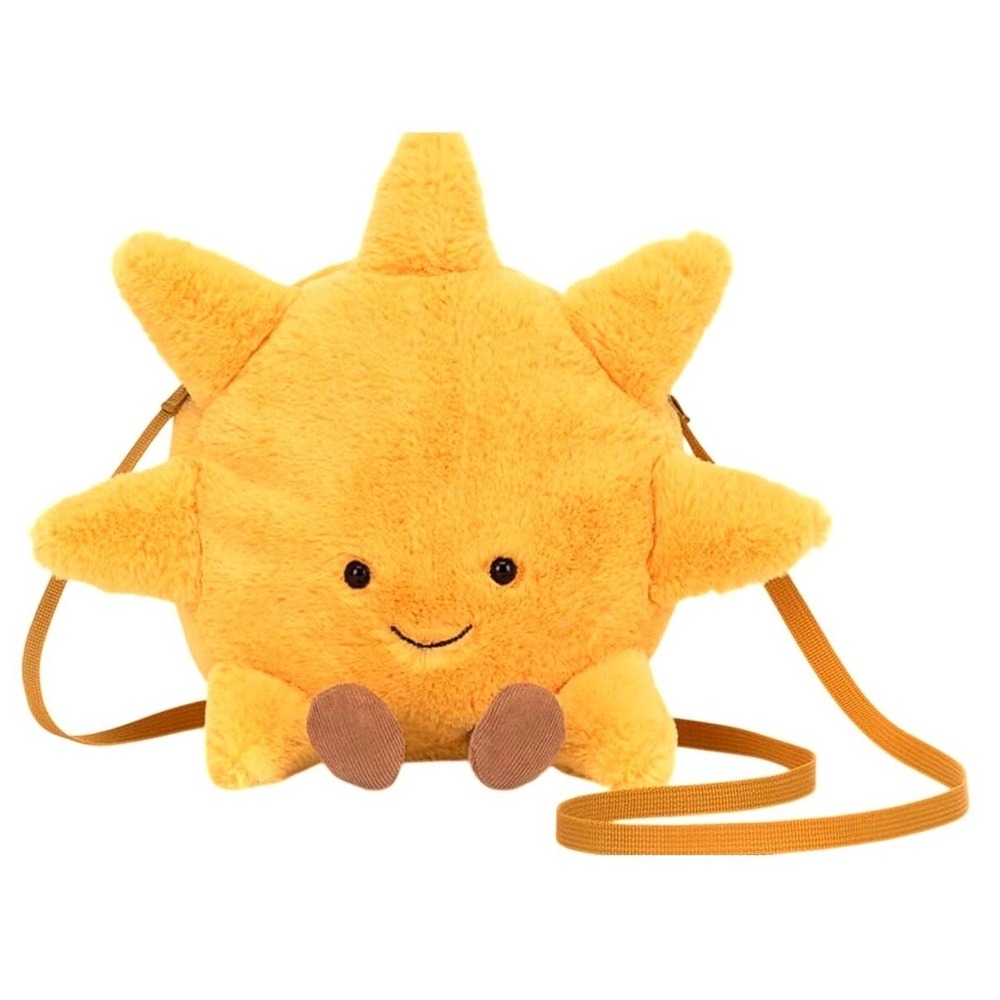 Jellycat Amuseables Sun Bag Kids Medium Yellow Plush Crossbody Purse Kawaii